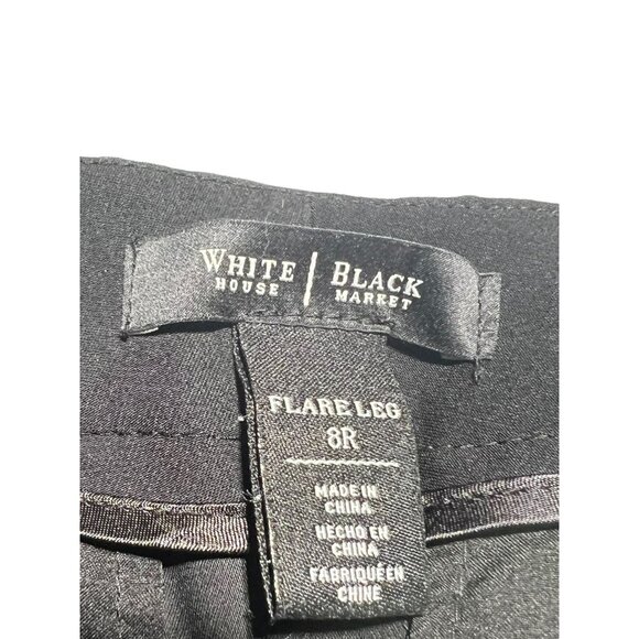 Women's White House Black Market Black Flare Pants Size 8 - Picture 3 of 9